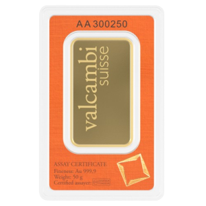 50 gram Gold Bar Valcambi