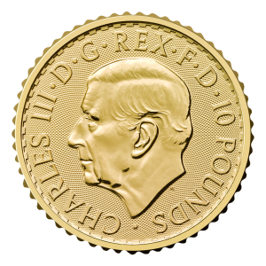 (1/10 oz) 3.11 гр. златна монета Британия Чарлс lll 2026г.
