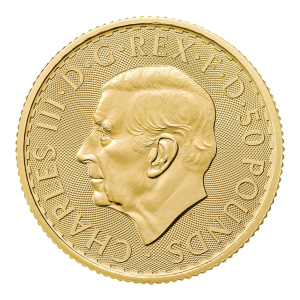 (1/2 oz) 15.55 гр. златна монета Британия Чарлс lll 2026г.