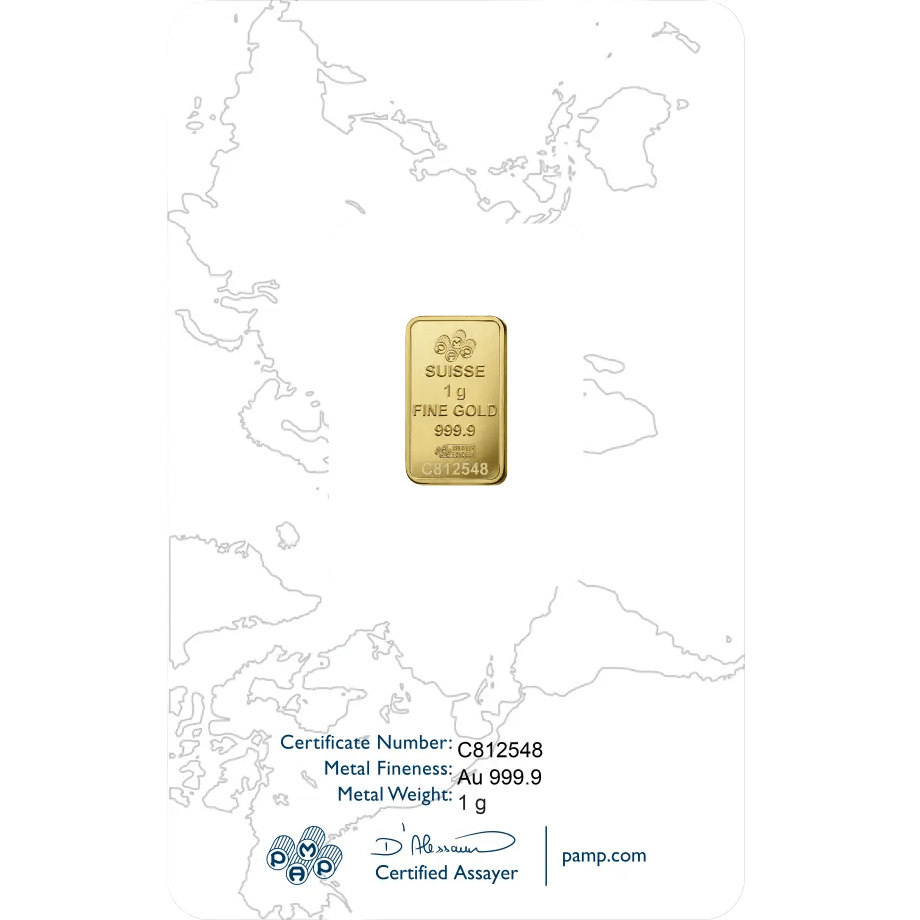1 грам златно кюлче PAMP Роза